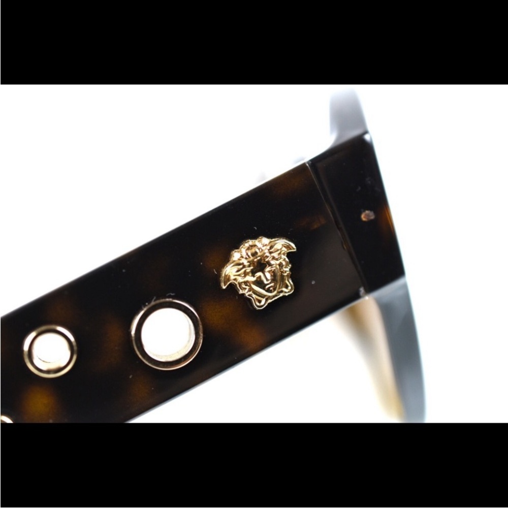 Versace Black and Gold Women's Sunglasses - Picture 3 of 6